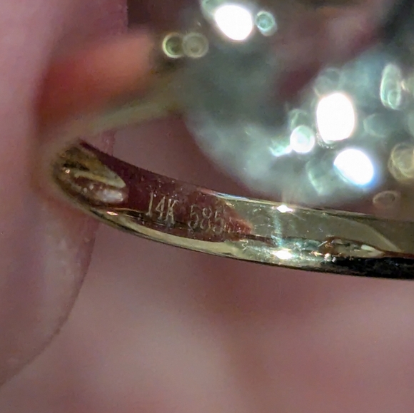 14k yellow gold two stone pear and cushion topaz ring - Picture 8 of 8